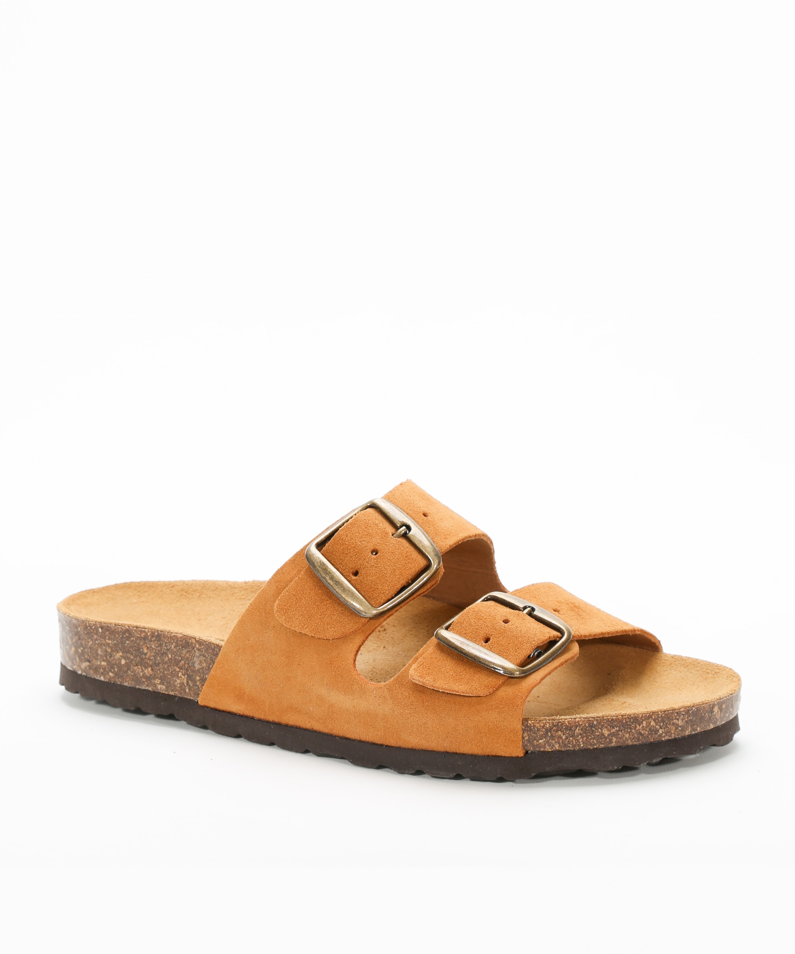 Sandalias de piel planas con hebillas  image number null